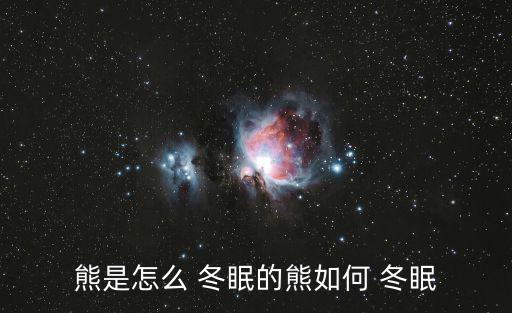 熊冬眠,中國北方寒冷地區(qū)的黑熊有冬眠現(xiàn)象