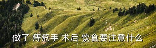 做了 痔瘡手 術(shù)后 飲食要注意什么