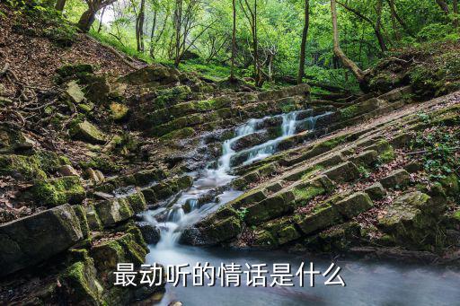 最動聽的情話是什么