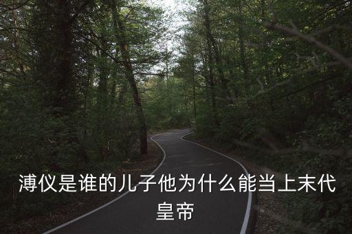  溥儀是誰的兒子他為什么能當上末代皇帝