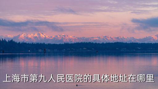 上海市第九人民醫(yī)院屬于哪個街道，第九 人民 醫(yī)院在 上 海 的哪個區(qū)啊