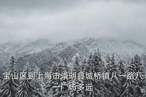 寶山區(qū)到上海市崇明縣城橋鎮(zhèn)八一路八一廣場多遠(yuǎn)