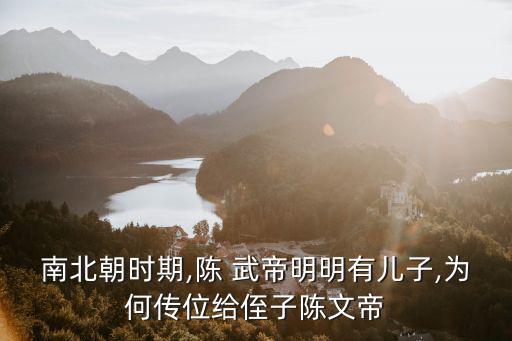 南北朝時(shí)期,陳 武帝明明有兒子,為何傳位給侄子陳文帝