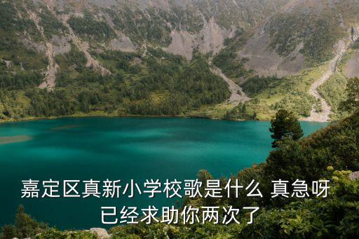 嘉定區真新小學校歌是什么 真急呀 已經求助你兩次了