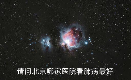 請問北京哪家醫院看肺病最好