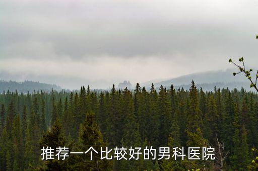 推薦一個比較好的男科醫院