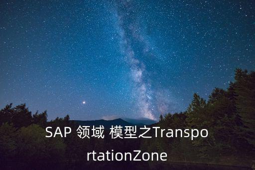 SAP 領域 模型之TransportationZone