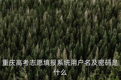 重慶市黔江區普通高中招生網上志愿系統，重慶高考志愿填報系統用戶名及密碼是什么