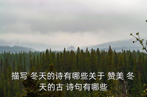 贊美冬天的詩句,北風(fēng)卷白草斷，八月雪橫韃靼山