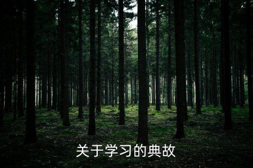 關于學習的典故，關于學習的典故