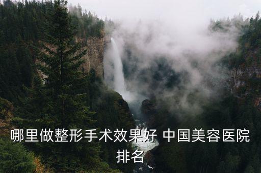 哪里做整形手術效果好 中國美容醫院排名