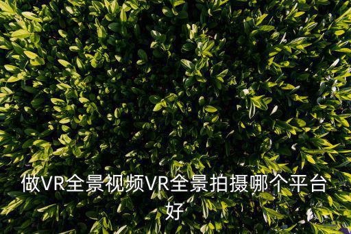 做VR全景視頻VR全景拍攝哪個平臺好
