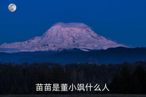 苗苗圖片 個(gè)人資料哪里人，苗苗是董小颯什么人