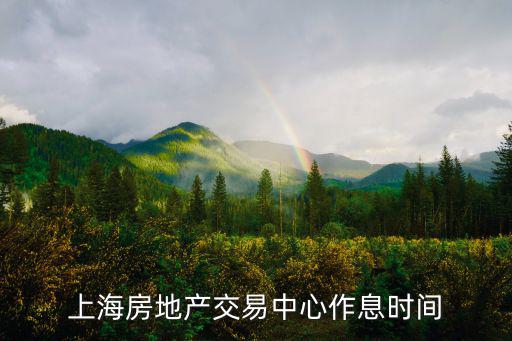 上海房地產(chǎn)交易中心作息時(shí)間