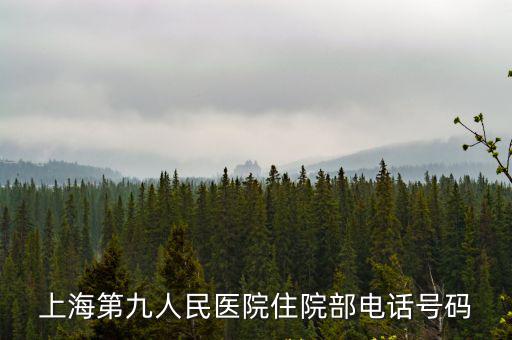 上海第九人民醫(yī)院住院部電話號碼