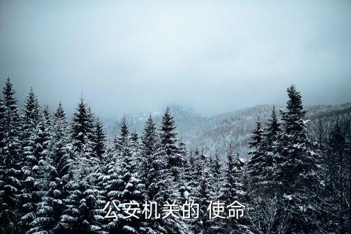 公安機關的 使命