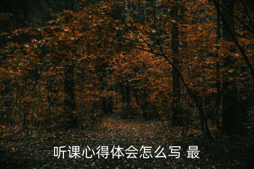 聽課心得體會怎么寫 最