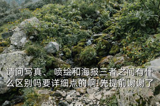 請問寫真、 噴繪和海報三者之間有什么區別嗎要詳細點的啊!先提前謝謝了...