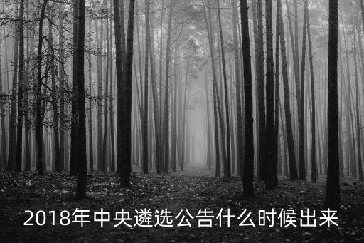 2018年中央遴選公告什么時候出來