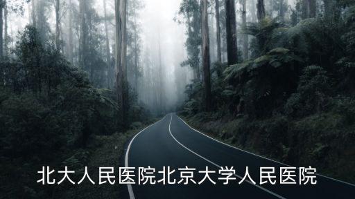 北大人民醫院北京大學人民醫院