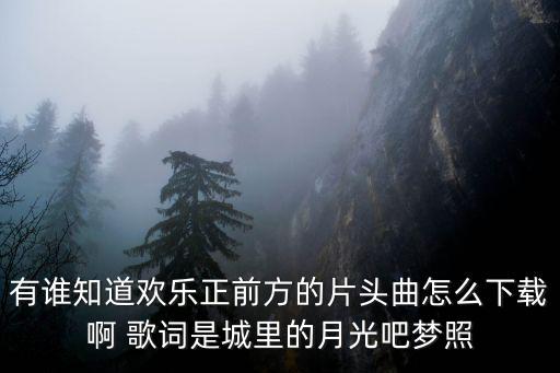 城里的月光歌詞，有誰(shuí)知道歡樂(lè)正前方的片頭曲怎么下載啊 歌詞是城里的月光吧夢(mèng)照