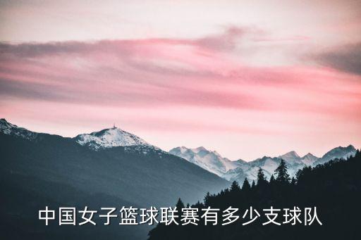 中國女子籃球聯賽有多少支球隊