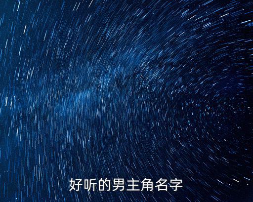 男主名字，求小說男主角名字