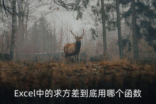 Excel中的求方差到底用哪個(gè)函數(shù)