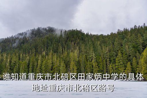 誰(shuí)知道重慶市北碚區(qū)田家炳中學(xué)的具體地址重慶市北碚區(qū)路號(hào)