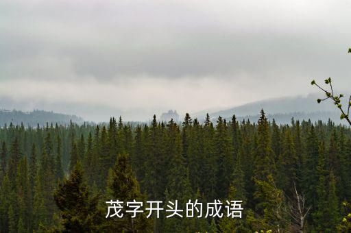 茂字開頭的成語