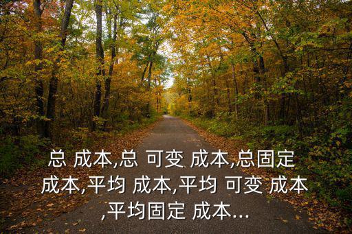 總 成本,總 可變 成本,總固定 成本,平均 成本,平均 可變 成本,平均固定 成本...