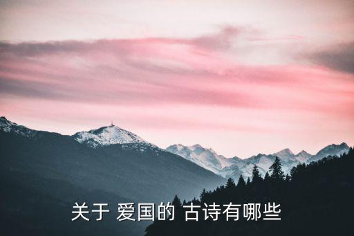愛國古詩大全,學習古詩積累日常生活也是必不可少的