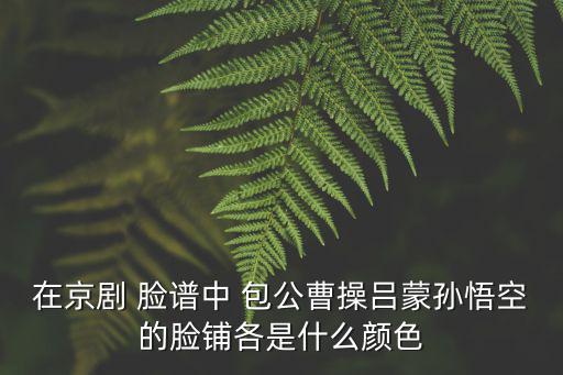 在京劇 臉譜中 包公曹操呂蒙孫悟空的臉鋪各是什么顏色