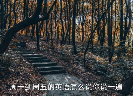 周一到周五的英語怎么說你說一遍