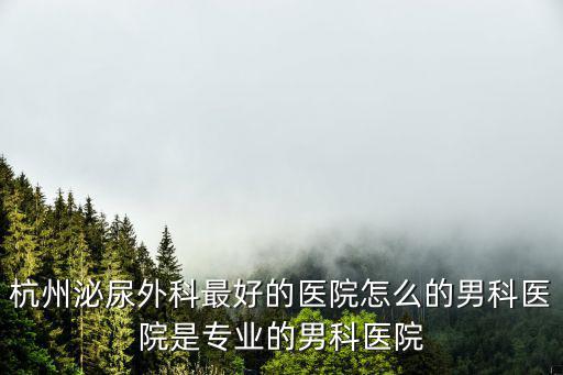 浙江省泌尿科最權威醫院，杭州泌尿外科最好的醫院怎么的男科醫院是專業的男科醫院
