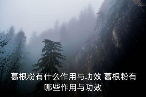葛根粉效果,葛根粉的功效與作用
