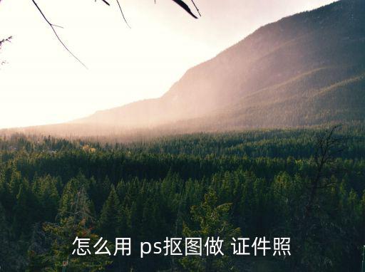 怎么用 ps摳圖做 證件照
