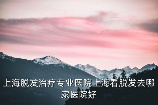 上海脫發治療專業醫院上海看脫發去哪家醫院好