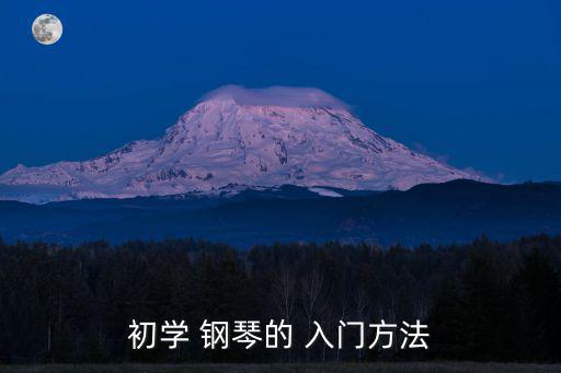 初學 鋼琴的 入門方法