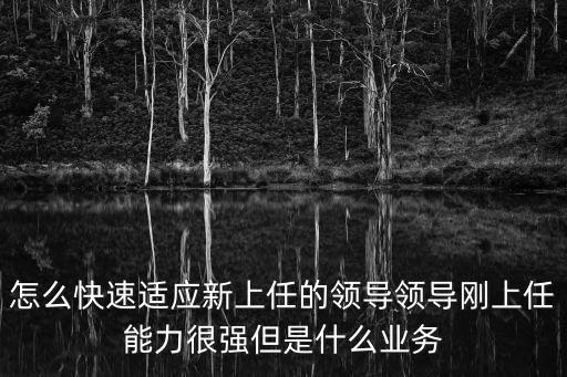 怎么快速適應新上任的領導領導剛上任能力很強但是什么業務