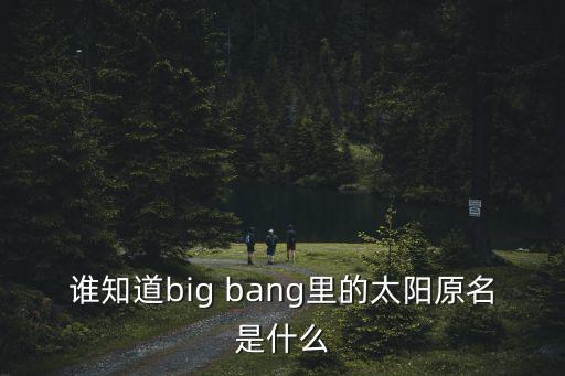 誰知道big bang里的太陽原名是什么