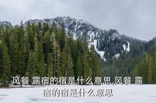 露宿的意思,第二集:風(fēng)餐露宿之謎