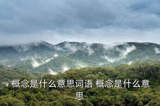  概念是什么意思詞語 概念是什么意思