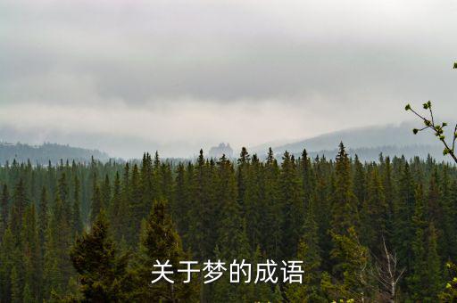 關(guān)于夢的成語，關(guān)于夢的成語