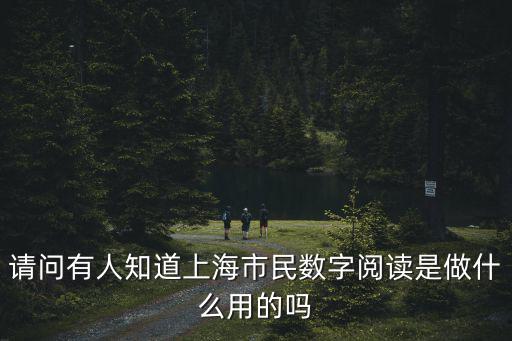 請問有人知道上海市民數(shù)字閱讀是做什么用的嗎