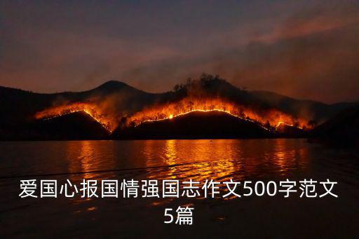 愛國征文500字，500字愛國作文