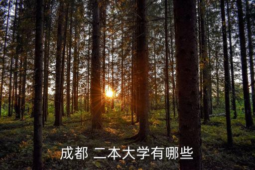 成都 二本大學(xué)有哪些