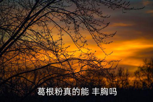  葛根粉真的能 豐胸嗎
