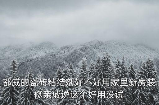 上海市瓷磚粘合劑好用嗎，都威的瓷磚粘結(jié)劑好不好用家里新房裝修親戚說這個好用沒試