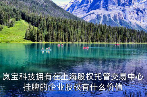 嵐寶科技擁有在上海股權托管交易中心掛牌的企業(yè)股權有什么價值